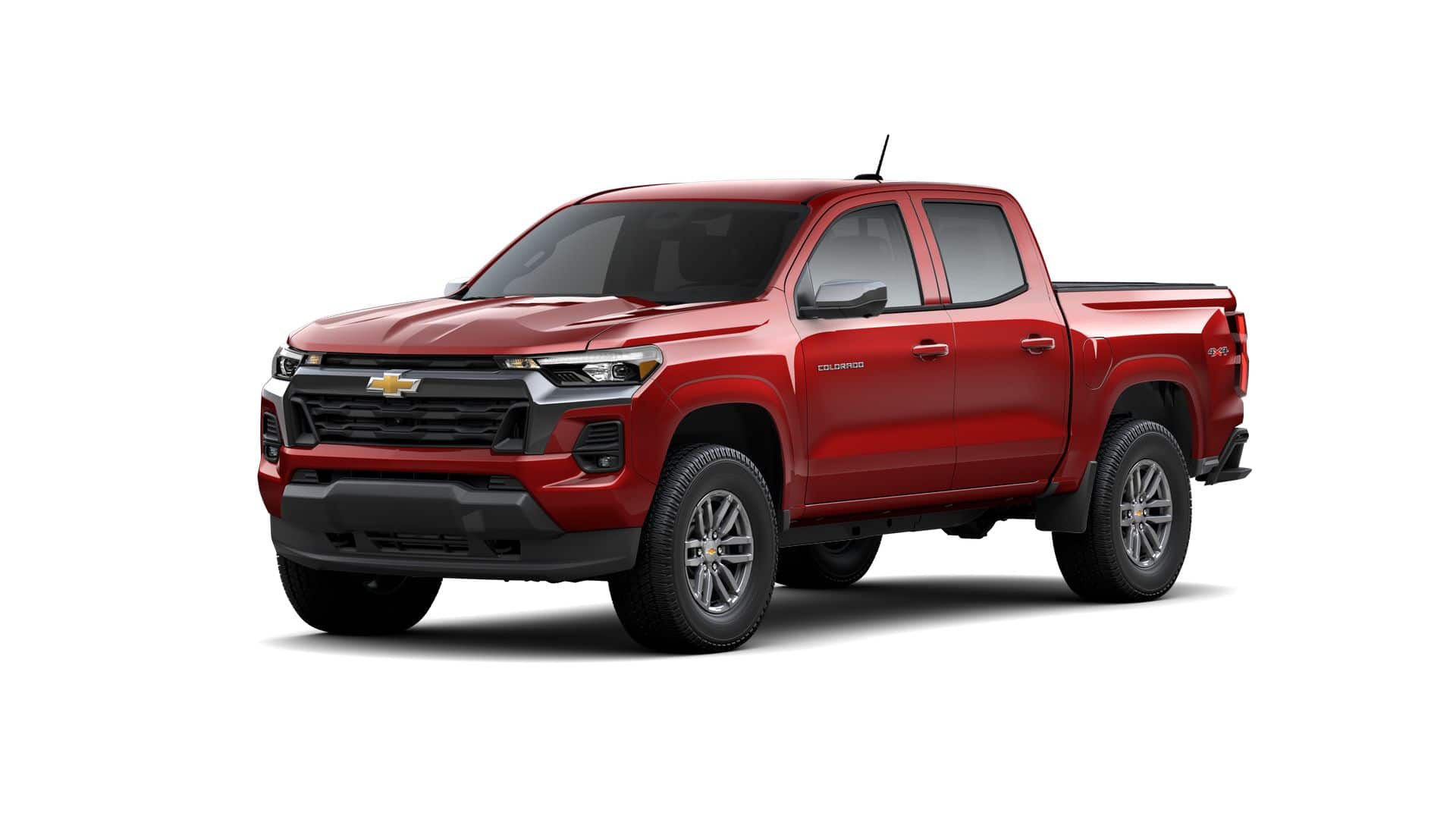 2026 Chevrolet Colorado LT in Radiant Red Tintcoat — front three-quarter view